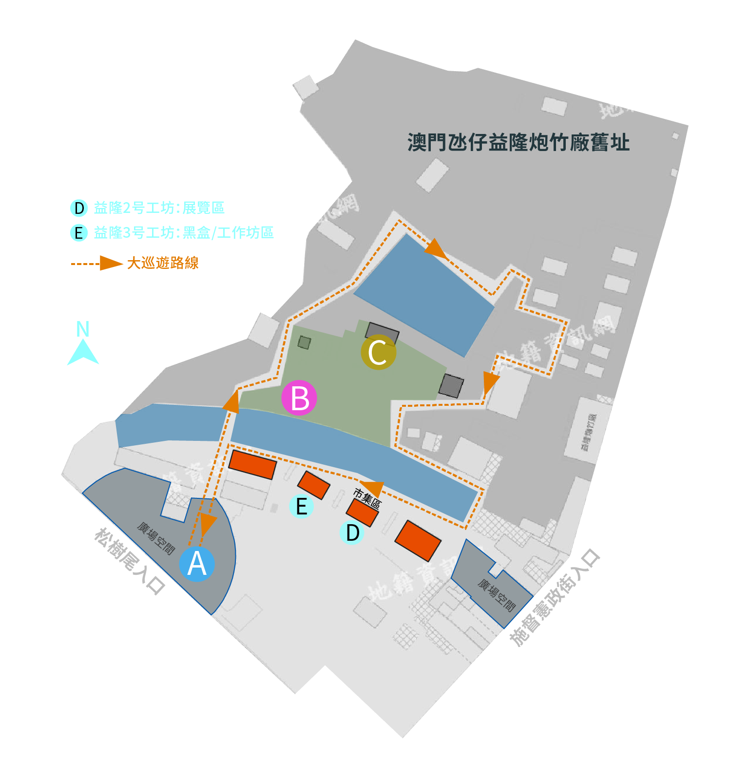 澳門氹仔益隆炮竹廠舊址戶外演出場地圖